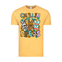 Vintage Mustard Chillin with my peeps Easter Vintage Tee - OliviaCreatesArt