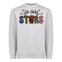 Heather Grey oh my stars Heavyweight Sweatshirt - CowhideDigitalArt