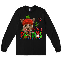 Black merry pawmas christmas yorkie Long Sleeve Tee - Jasminsmagicworld