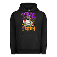 Pigment Black Trick or teach Halloween Urban Hoodie - NancyCooperArtShop