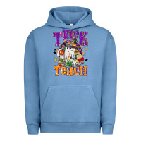 Pigment Pebble Blue Trick or teach Halloween Urban Hoodie - NancyCooperArtShop