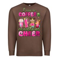 Chestnut i run on coffee and christmas cheer Premium Sweatshirt - MaliasSmallBusiness