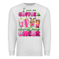 Oatmeal Heather i run on coffee and christmas cheer Premium Sweatshirt - MaliasSmallBusiness