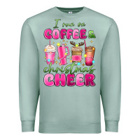 Seafoam i run on coffee and christmas cheer Premium Sweatshirt - MaliasSmallBusiness