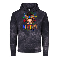 Cloud Black autism mom afro messy bun Vintage Hoodie - texasbilliewilder