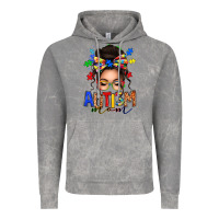 Cloud Rock autism mom afro messy bun Vintage Hoodie - texasbilliewilder