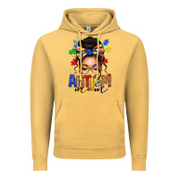 Vintage Mustard autism mom afro messy bun Vintage Hoodie - texasbilliewilder