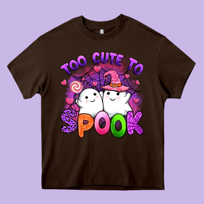 Too Cute Spook Heavy Core Tee Designed By Artiststas