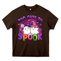 Chocolate Brown too cute spook Heavy Core Tee - Artiststas