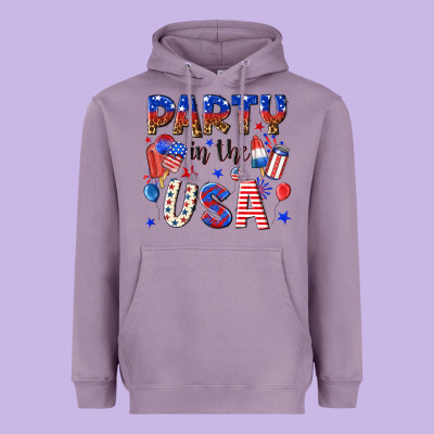 Party In The Usa Heavyweight Hoodie Designed By Nancycooperartshop