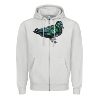 Dove Grey East İndie Duck Zipper Hoodie - LillyAllenDesigns