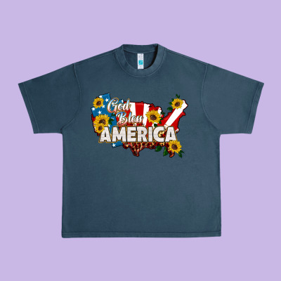 God Bless America Urban Heavy Tee Designed By Hra Design Shop