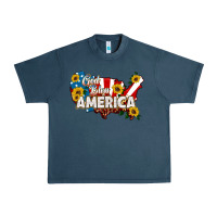 Midnight Navy god bless america Urban Heavy Tee - HRA Design Shop