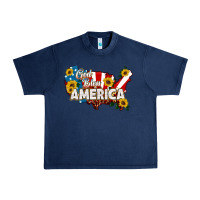 Navy god bless america Urban Heavy Tee - HRA Design Shop