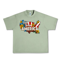 Oil Green god bless america Urban Heavy Tee - HRA Design Shop