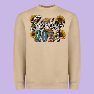 Senior 2024 Heavyweight Sweatshirt Designed By Racoondesign