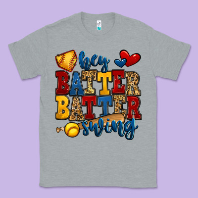 Hey Batter Batter Swing Softball Classic Tee Designed By Jasminsmagicworld