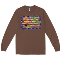 Chestnut American flag halloween background Long Sleeve Tee - JahusDesignShop