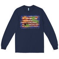 Navy American flag halloween background Long Sleeve Tee - JahusDesignShop