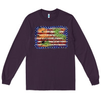 Plum American flag halloween background Long Sleeve Tee - JahusDesignShop