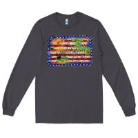Smoke American flag halloween background Long Sleeve Tee - JahusDesignShop