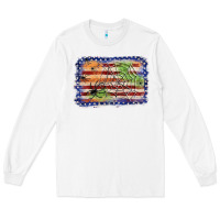 White American flag halloween background Long Sleeve Tee - JahusDesignShop