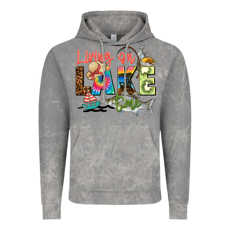Living On Lake Time Vintage Hoodie by Zillion Design Studio | Teevron