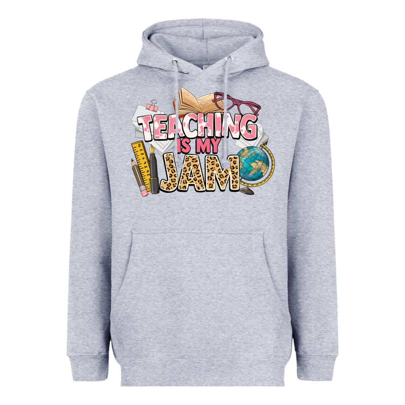 Teaching Is My Jam Teacher School Heavyweight Hoodie by NancyCooperArtShop | Teevron