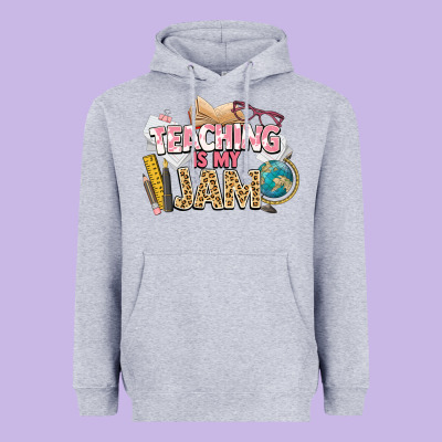 Teaching Is My Jam Teacher School Heavyweight Hoodie Designed By Nancycooperartshop