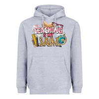Heather Grey teaching is my jam teacher school Heavyweight Hoodie - NancyCooperArtShop