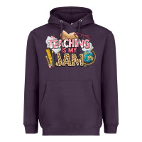 Plum teaching is my jam teacher school Heavyweight Hoodie - NancyCooperArtShop