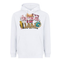 White teaching is my jam teacher school Heavyweight Hoodie - NancyCooperArtShop