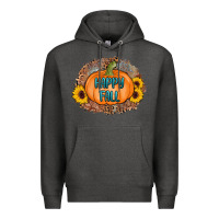 Charcoal Heather happy fall Premium Hoodie - AdoDesignShop
