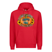Red happy fall Premium Hoodie - AdoDesignShop