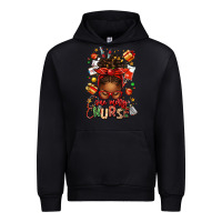 Black one merry nurse afro messy bun Urban Hoodie - texasbilliewilder