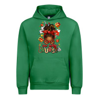 Emerald one merry nurse afro messy bun Urban Hoodie - texasbilliewilder