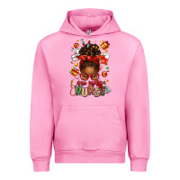Fuchsia Pink one merry nurse afro messy bun Urban Hoodie - texasbilliewilder