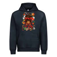 Navy one merry nurse afro messy bun Urban Hoodie - texasbilliewilder