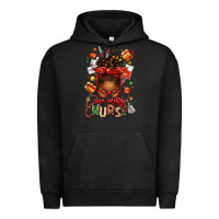 Pigment Black one merry nurse afro messy bun Urban Hoodie - texasbilliewilder