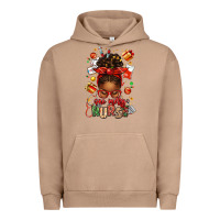 Pigment Burro one merry nurse afro messy bun Urban Hoodie - texasbilliewilder