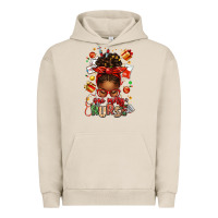 Pigment French Oak one merry nurse afro messy bun Urban Hoodie - texasbilliewilder