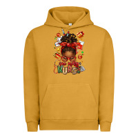 Pigment Peanut Butter one merry nurse afro messy bun Urban Hoodie - texasbilliewilder