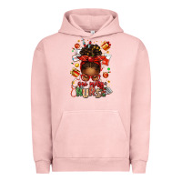 Pigment Salmon one merry nurse afro messy bun Urban Hoodie - texasbilliewilder