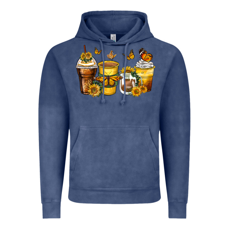 Butterfly Coffee Cups Vintage Hoodie by Zillion Design Studio | Teevron
