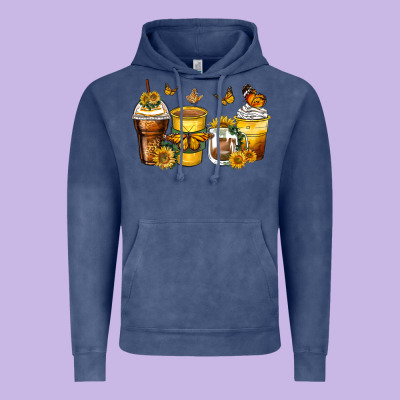 Butterfly Coffee Cups Vintage Hoodie Designed By Zillion Design Studio