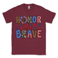 Burgundy honor the brave Classic Tee - Artiststas