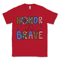 Red honor the brave Classic Tee - Artiststas