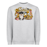 Heather Grey senior 2024 Heavyweight Sweatshirt - RacoonDesign
