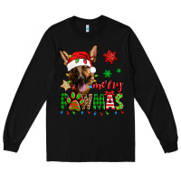 Black merry pawmas christmas german shepherd Long Sleeve Tee - Jasminsmagicworld