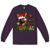 Plum merry pawmas christmas german shepherd Long Sleeve Tee - Jasminsmagicworld